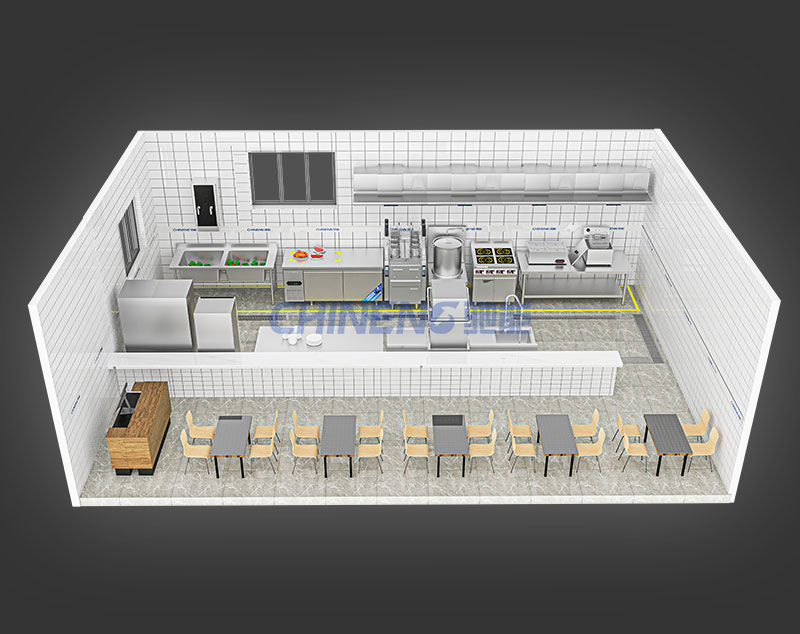精品粉面湯粉面粥店3D效果圖