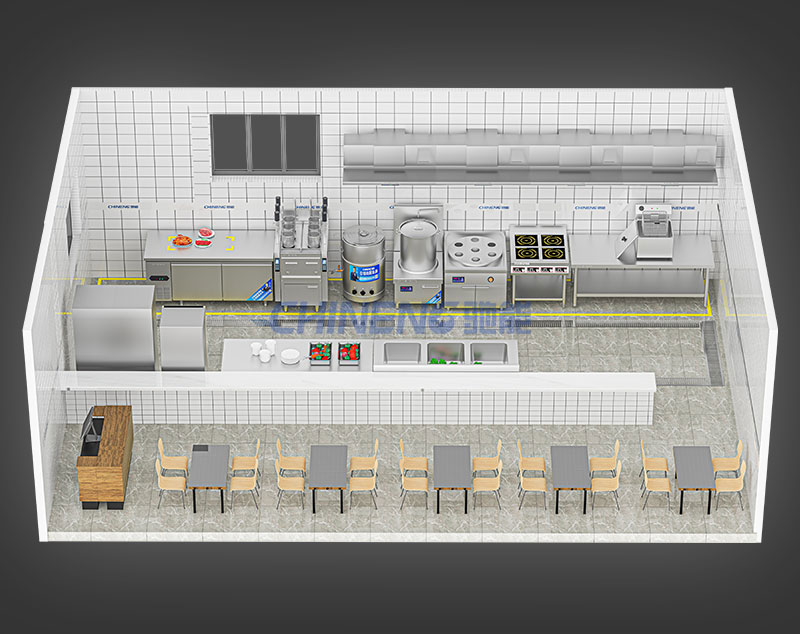 粥粉面湯粉面粥店3D效果圖