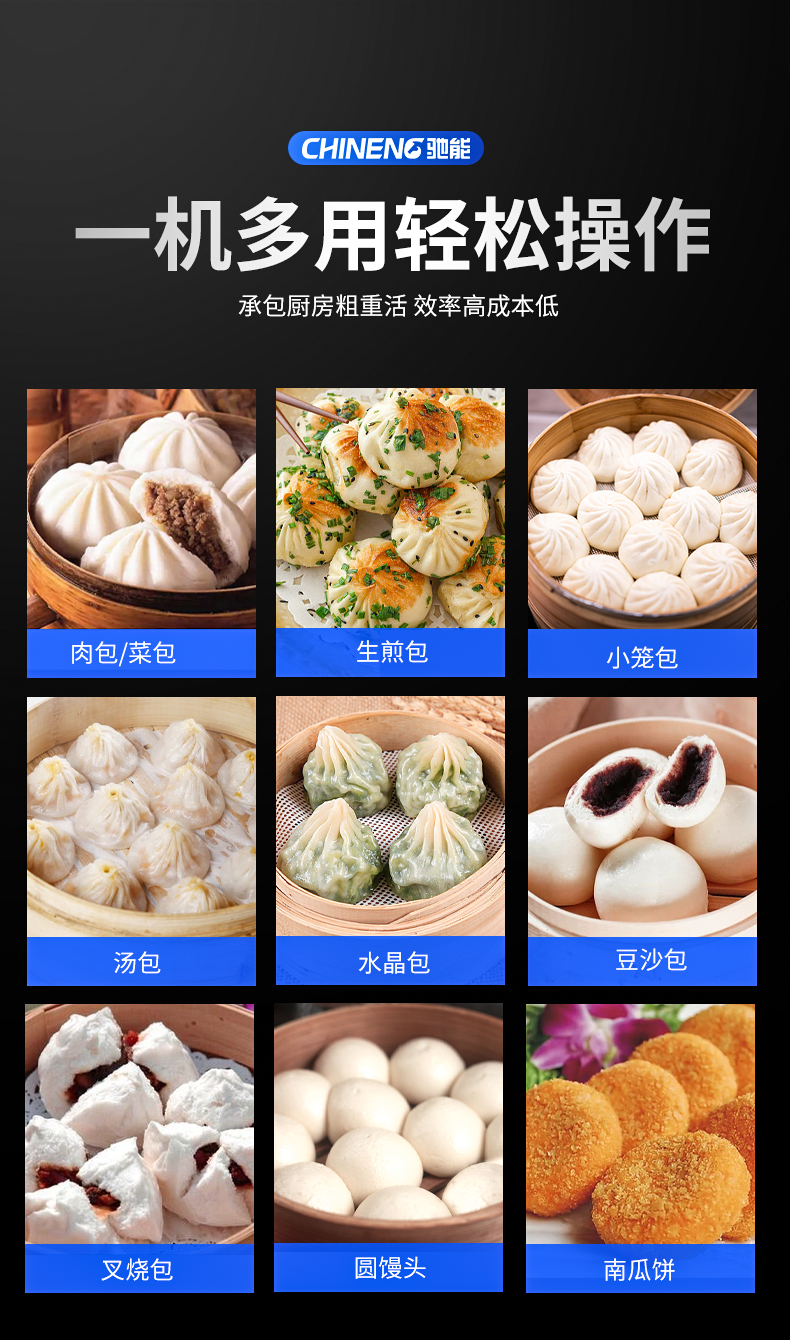 全自動(dòng)包子機(jī)適用包子類(lèi)型