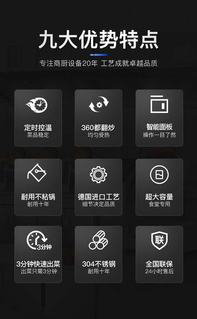 臺(tái)式炒菜機(jī)九大優(yōu)勢(shì)