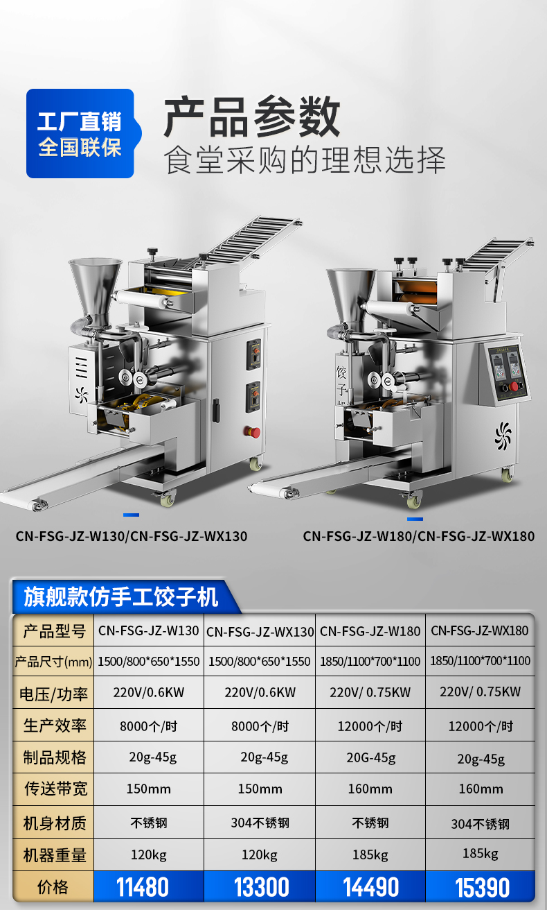 餃子機參數(shù)表